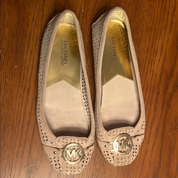 Michael Kors Shoes - Michael Kors Tan Flats with Perforated Design